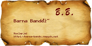 Barna Bandó névjegykártya