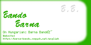 bando barna business card